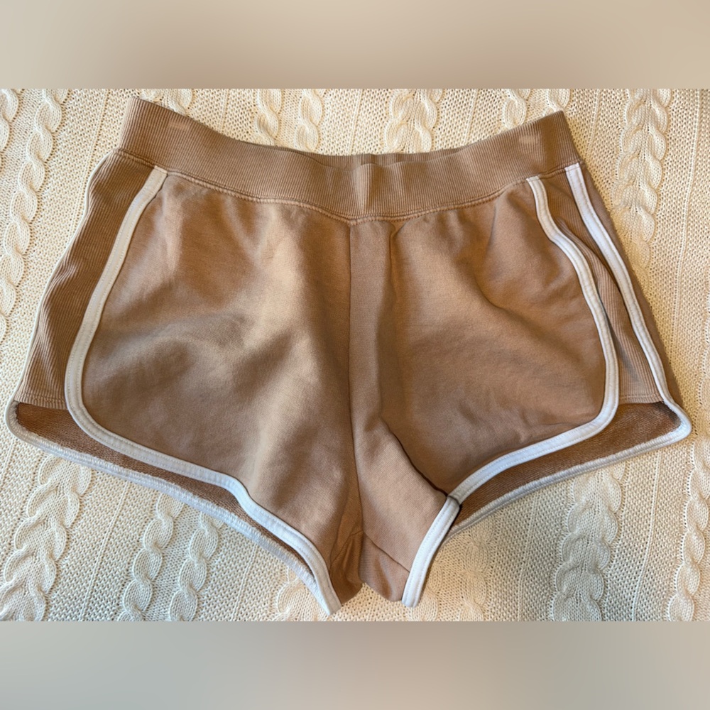 Offline by Aerie Shorts Tan/White Size Medium